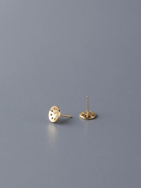 Основа для серёжек-гвоздиков сетчатая 8 мм, золото