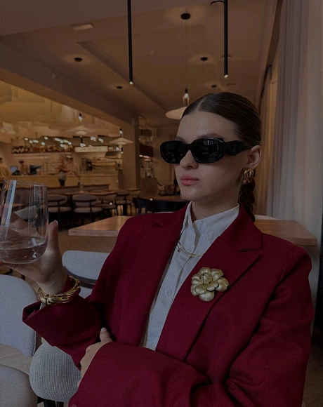 Цветок "Камелия", золотой