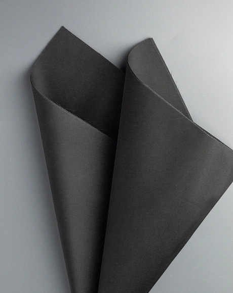 Обработанный шёлк  "Армани" графит 50*50 см