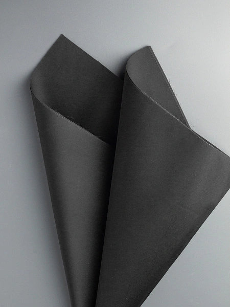 Обработанный шёлк  "Армани" графит 50*50 см