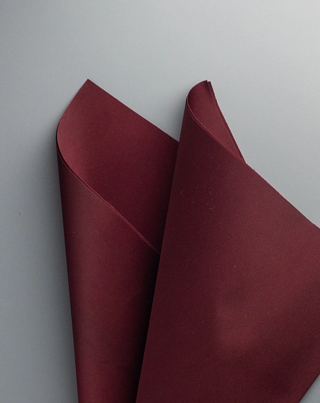 Обработанный шёлк  "Армани" бордовый 50*50 см