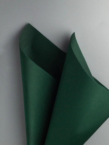 Обработанный шёлк  "Армани" хвойный зелёный 50*50 см