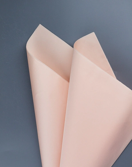 Обработанный шёлк  "Армани" нежный абриков 50*50 см