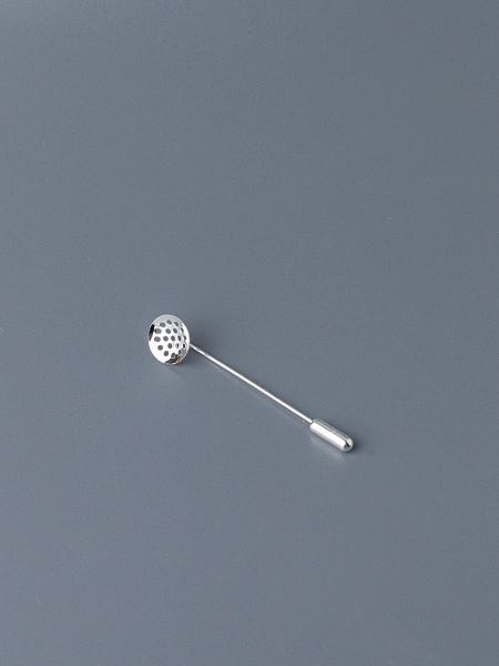 Брошь-игла с сетчатой площадкой, серебро