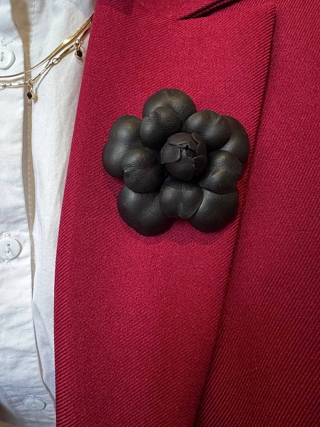 Цветок "Камелия", черный