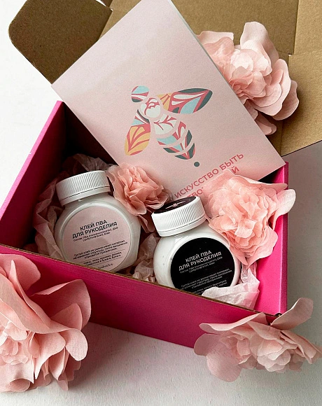 Подарочный набор "Клей для творчества Мягкий+Мощный"