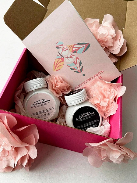 Подарочный набор "Клей для творчества Мягкий+Мощный"