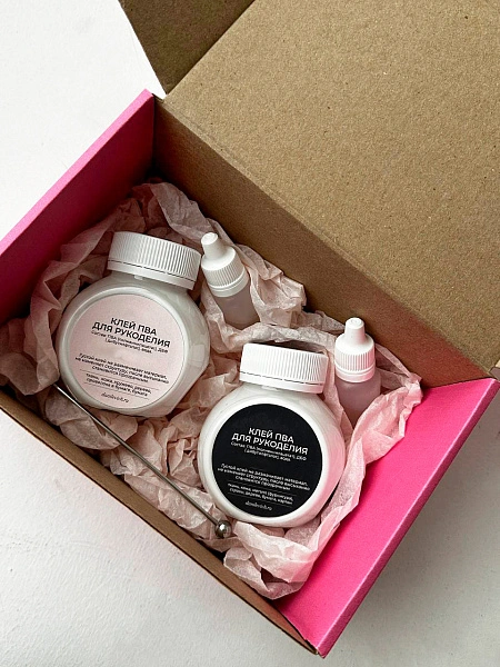 Подарочный набор "Клей для творчества Мягкий+Мощный"