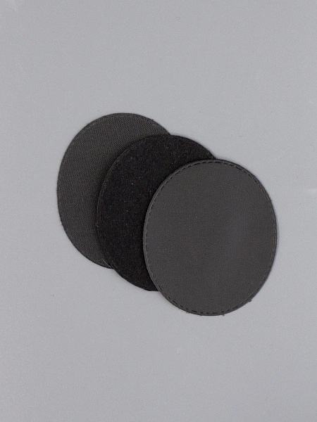 Задник овал 6*7 см кожа+фетр+кожа, чёрный