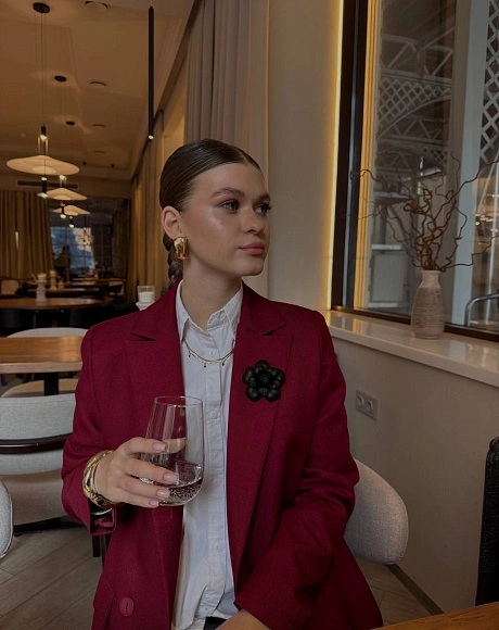 Цветок "Камелия", черный