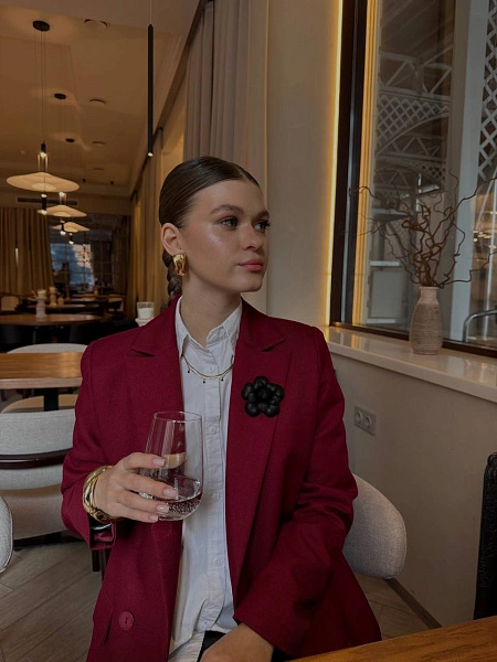 Цветок "Камелия", черный